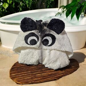 New, baby- toddler Panda towel with hood.